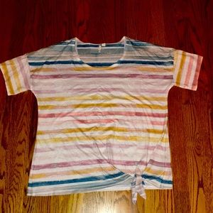 Trendy Plus Knot Front Top